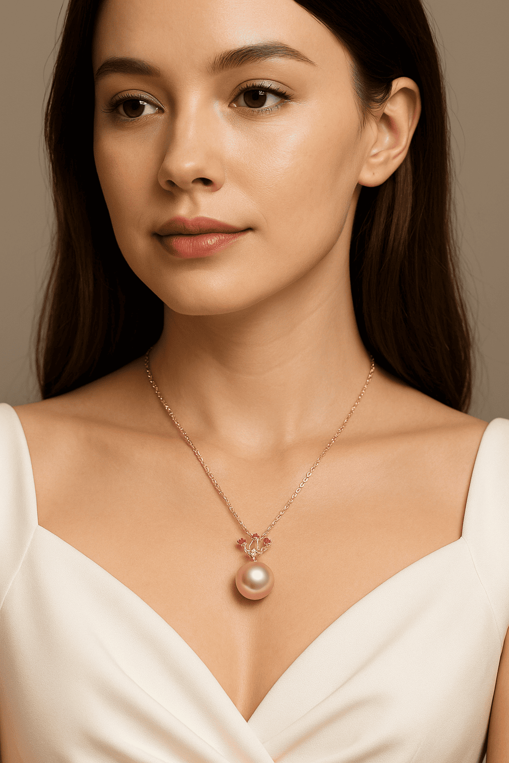 MẶT DÂY CHUYỀN NGỌC TRAI VÀNG 18K